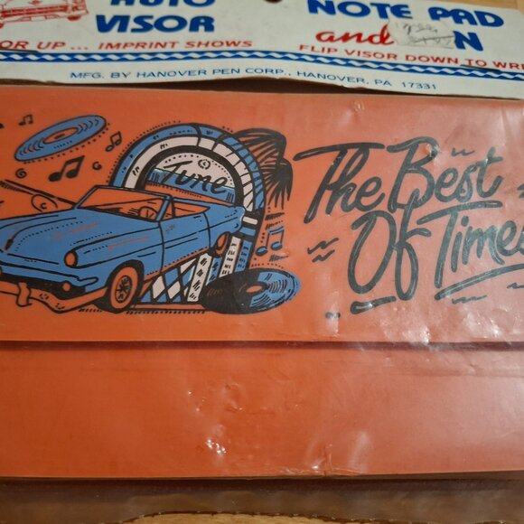 VERY RARE Vintage UNOPENED Auto Visor Note Pad And Pen - The Best Of Times - Picture 4 of 4